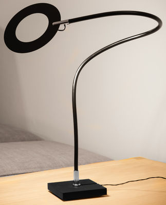 Luminaire - Lampes de table - Lampe de table Mini Giulietta LED / Ø 9 cm - Catellani & Smith - Anneau Noir - Métal peint
