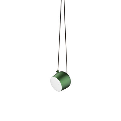 Lighting - Pendant Lighting - AIM Pendant - LED / Ø 24 cm by Flos - Anodised ivy green - Aluminium, Polycarbonate