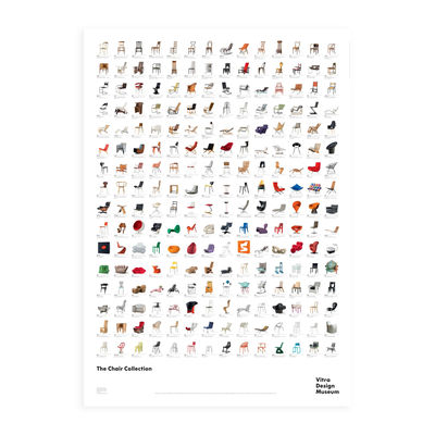 Poster The Chair Collection von Vitra - Bunt | Made In Design