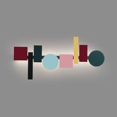 Image of Applique Totem LED - / L 120 cm - 8 forme magnetiche di Pallucco - Multicolore - Metallo