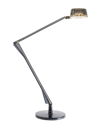 Illuminazione - Lampade da tavolo - Lampada da tavolo Aledin DEC - / LED - Diffusore rotondo di Kartell - Fumé - Alluminio anodizzato, policarbonato
