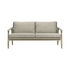 David 2S Straight sofa - / L 167 cm - Aged teak & cord backrest by Vincent Sheppard