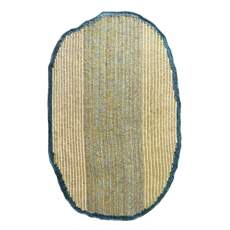 Dekoration - Teppiche - Teppich Uilas Medium faser blau / 280 x 180 cm - Naturfaser - ames - Blau - Fique-Faser, Schurwolle