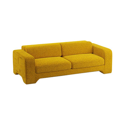 Canapé droit 3 places Jaune Tissu Luxe Design Confort