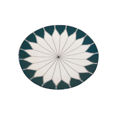 Tavola - Piatti  - Piatto da dessert Daria - / Ø 22 cm - Ceramica dipinto a mano di Maison Sarah Lavoine - Blu Sarah - Ceramica smaltata