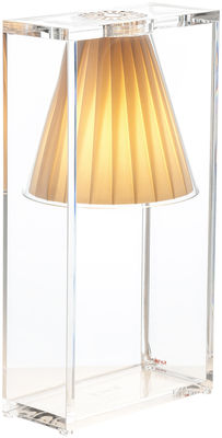 Lighting - Table Lamps - Light-Air Table lamp by Kartell - Beige - Fabric, Thermoplastic technopolymer