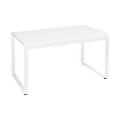 Fermob - Table rectangulaire Bellevie en Métal, Aluminium - Couleur Blanc - 108.35 x 108.35 x 74 cm 
