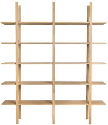 Möbel - Regale und Bücherregale - The Wooden Shelf Regal / L 184 cm x H 213 cm - Hay - L 184 cm / Holz natur - massive Eiche