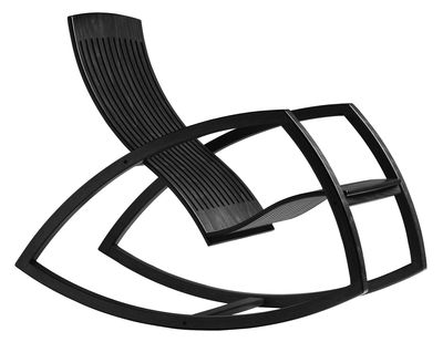 Image of Rocking chair Gaivota di Objekto - Nero - Legno