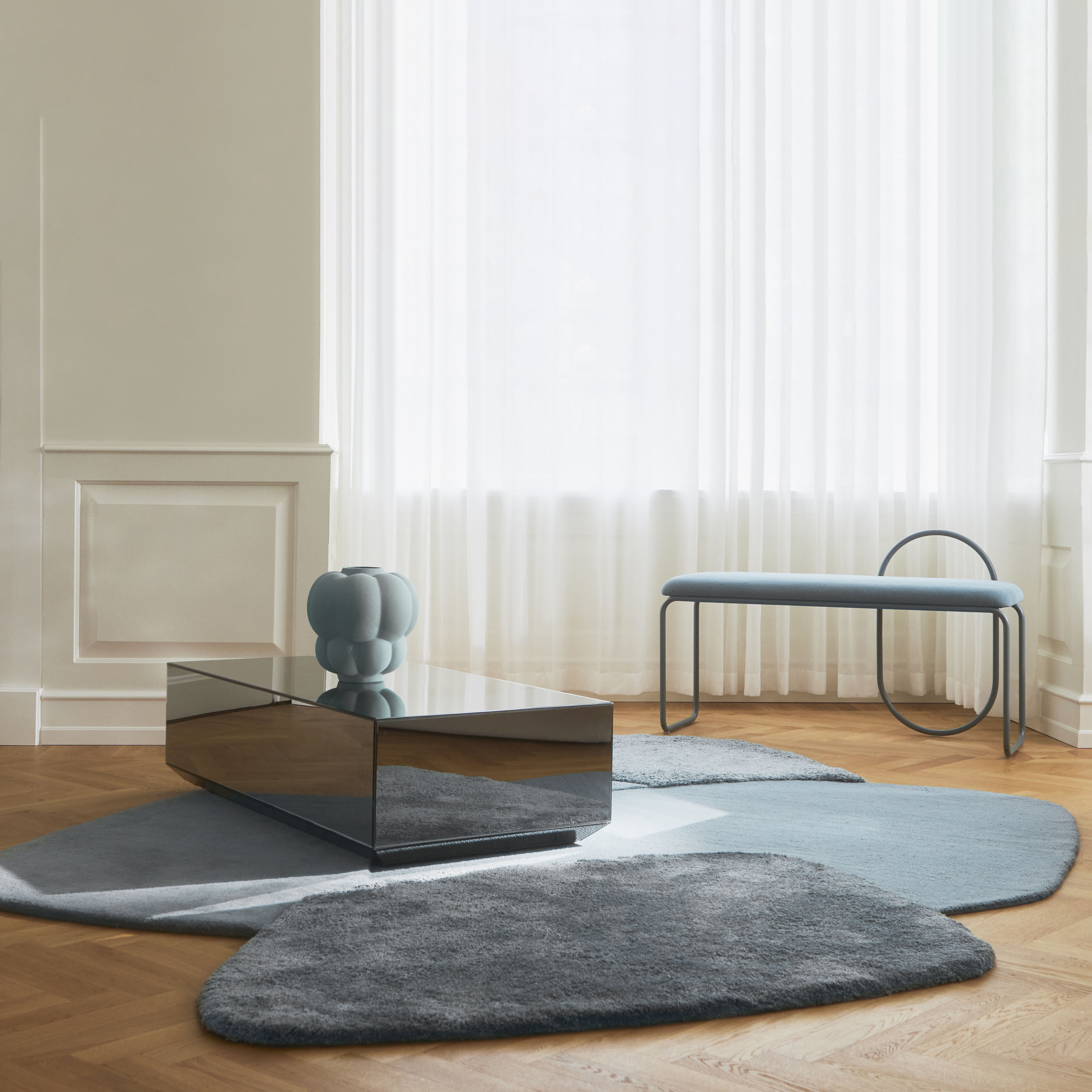 AYTM Mola Rug grey blue Made In Design UK