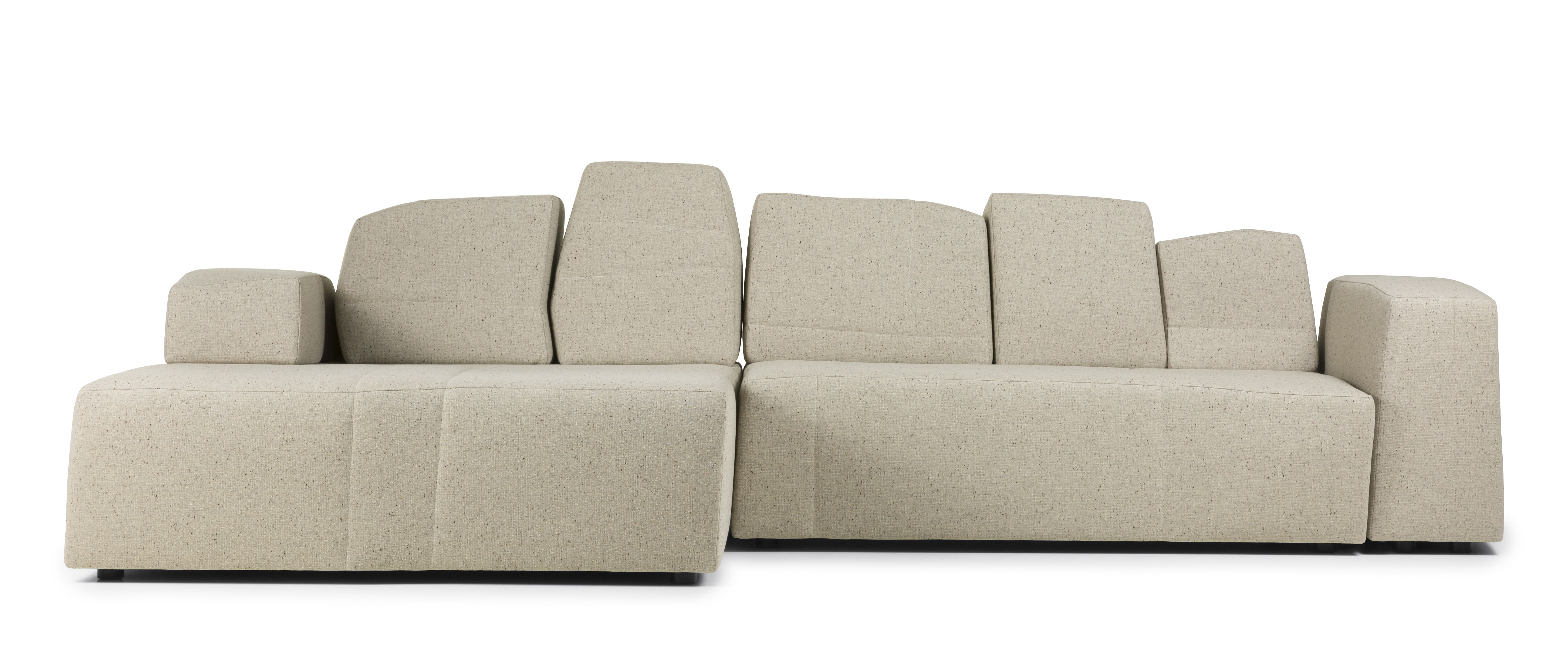Canapé modulable Something Like This 2 modules / 3 places - L 307 cm - Moooi beige en tissu