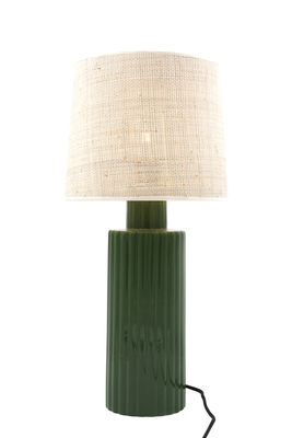 Maison Sarah Lavoine - Lampe de table Riviera en Tissu, Céramique - Couleur Vert - 12 x 40.41 x 54 c