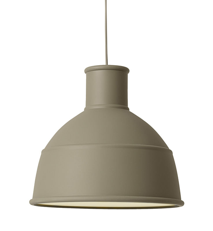 Lighting - Pendant Lighting - Unfold Pendant plastic material green / in silicone - Muuto - Olive green - Silicone