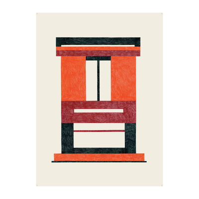 Interni - Sticker - Poster Nathalie du Pasquier - Chaud - / 47,5 x 67,5 cm di The Wrong Shop - Senza cornice - 