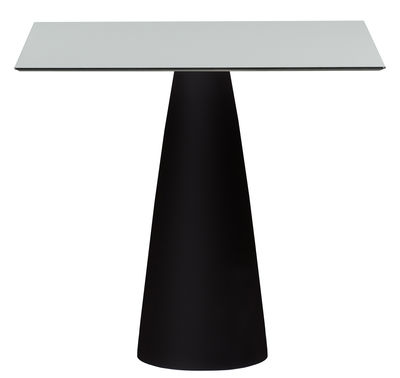 Table Hoplà - H 72 cm / 79 x 79 cm - Slide blanc,noir en matière plastique