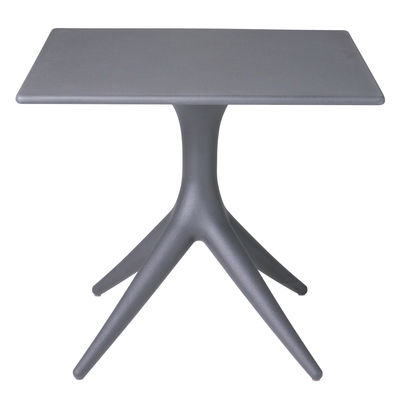 Outdoor - Tavoli  - Tavolo quadrato App - / 80 x 80 cm di Driade - Grigio antracite - Polietilene rotostampato