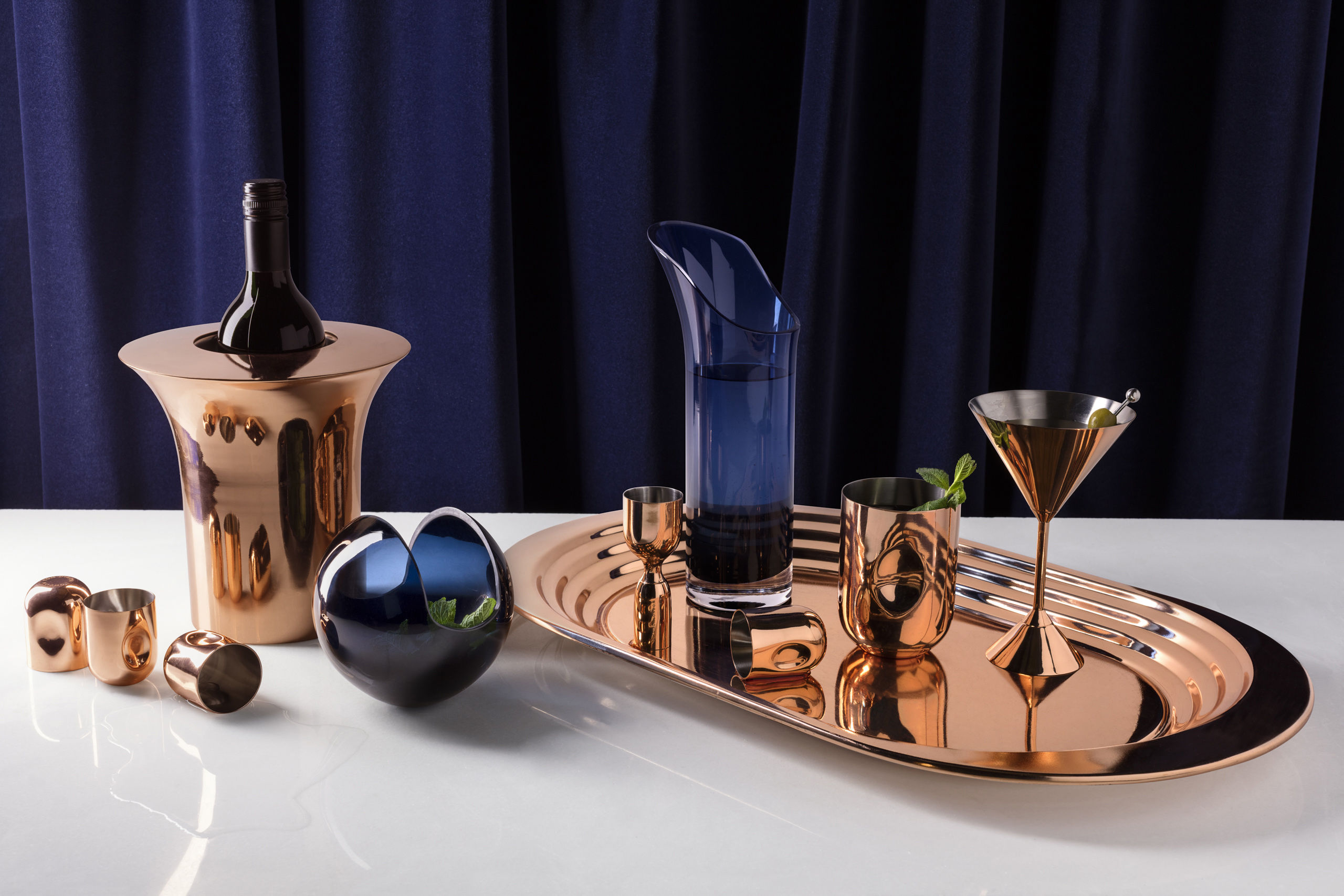 Verre à cocktail Plum Martini Tom Dixon Cuivre Made In Design