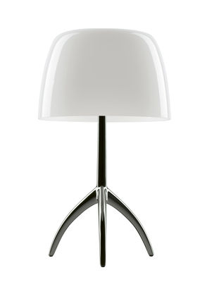 Foscarini - Lampe de table Lumière en Métal, Aluminium verni - Couleur Blanc - 180 x 49 x 35 cm - De