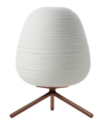 Luminaire - Lampes de table - Lampe de table Rituals 3 / Ø 20 x H 27 cm - Foscarini - Variateur / Blanc - Verre soufflé bouche