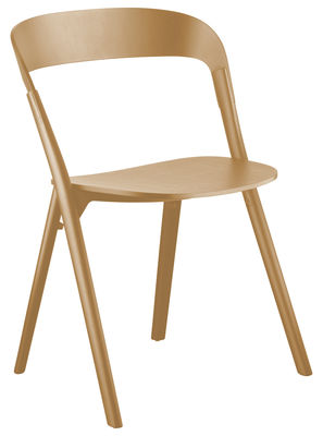 Mobilier - Chaises, fauteuils de salle à manger - Chaise empilable Pila / Bois - Magis - Bois naturel - Fonte d'aluminium, Frêne massif, Multiplis de frêne