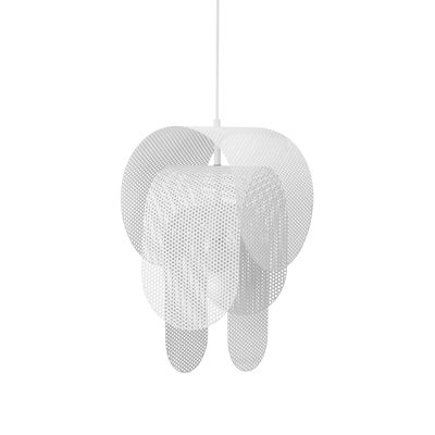 Lighting - Pendant Lighting - Superpose Pendant - / Perforated steel - Ø 30 x H 53 cm by Normann Copenhagen - White - Perforated steel