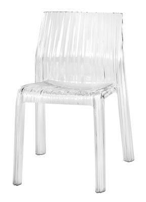 Möbel - Stühle  - Frilly Stapelbarer Stuhl Transparente Ausführung - Kartell - Kristall - Polykarbonat