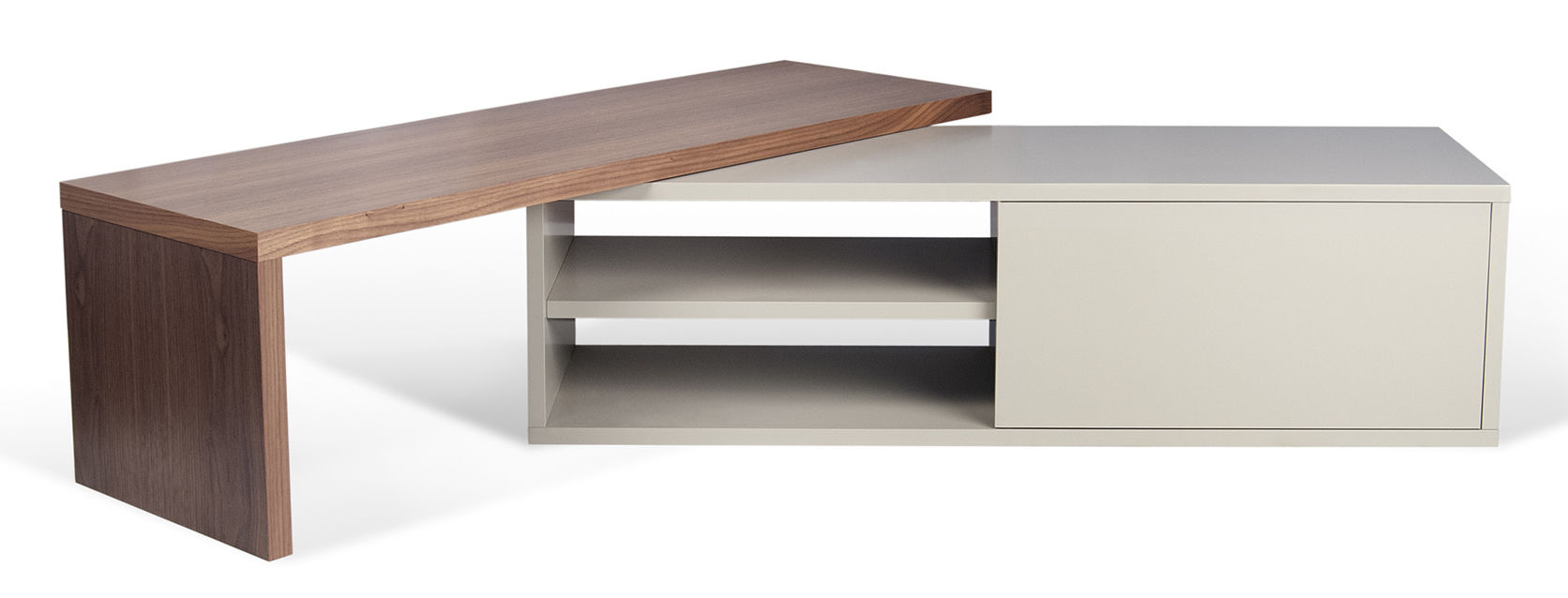 POP UP HOME Slide Extensible TV Grey/Natural wood Made In