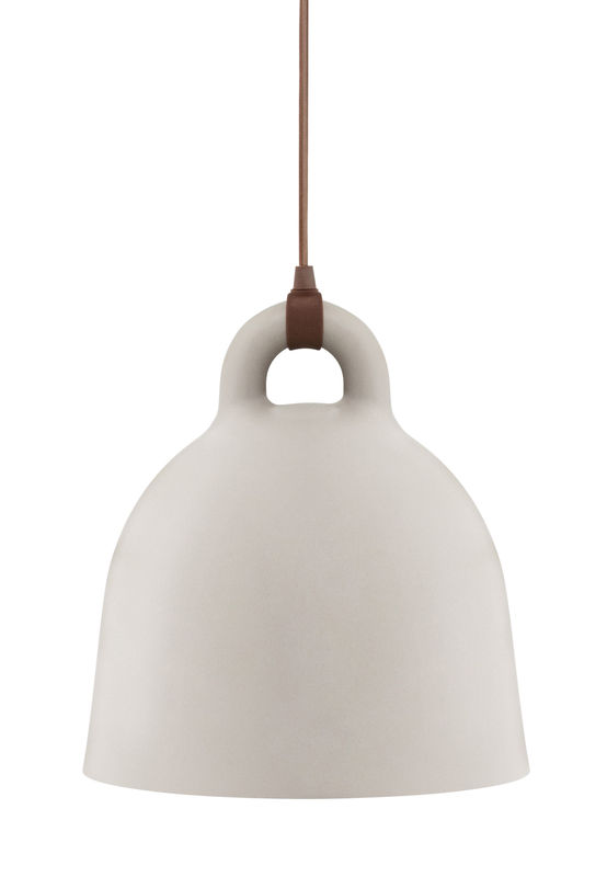 Illuminazione - Lampadari - Sospensione Bell metallo beige / Medium Ø 42 - Normann Copenhagen - Sabbia - Alluminio