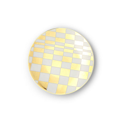 Tableware - Plates - Sibilla Petit fours plates - / Ø 12 cm by Bitossi Home - Grid pattern - China