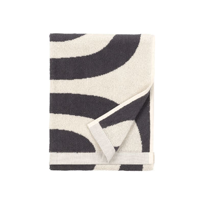 marimekko - serviette de toilette serviettes en tissu, coton éponge couleur noir 70 x 50 1 cm designer maija isola made in design