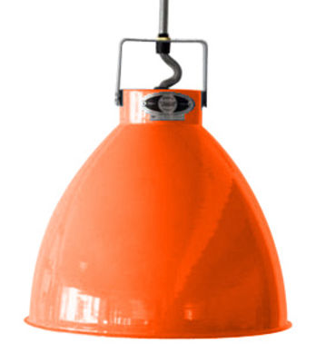 Illuminazione - Lampadari - Sospensione Augustin - XL Ø 54 cm di Jieldé - Arancione brillante / Interno argento - metallo laccato