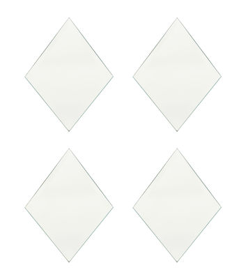 Interni - Specchi - Specchio murale Diamond - / Set da 4 - 16 x 22 cm di House Doctor - Trasparente - MDF, Vetro