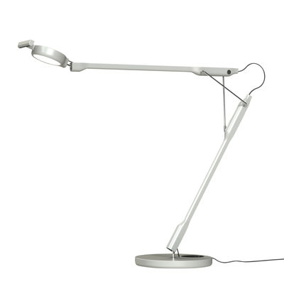 Lighting - Table Lamps - Tivedo LED Table lamp - / Orientable by Luceplan - Light grey - Polycarbonate, Stainless steel, Thermoplastic