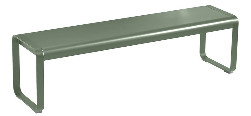 Furniture - Benches - Bellevie Bench metal green L 161 cm - Fermob - Cactus - Aluminium, Steel