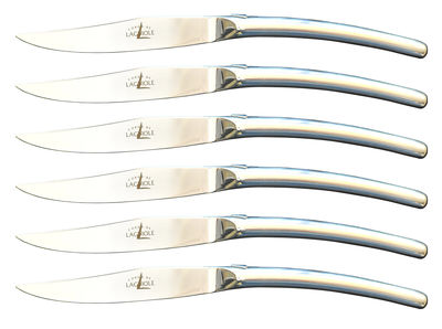 Tableware - Cutlery - par Christian Ghion Table knife - Set of 6 by Forge de Laguiole - Shiny stainless steel - Stainless steel