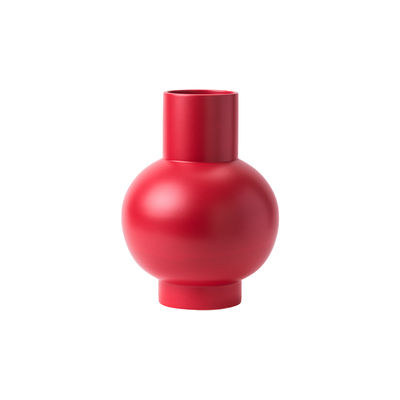 Decoration - Vases - Strøm Small Vase - / H 16 cm - Handmade ceramic by raawii - Salsa red - Ceramic