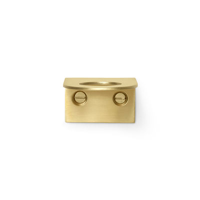 Accessories - Bathroom Accessories - Basho Wall fixation - / For liquid soap dispenser by Ferm Living - Brass - Lacquered brass