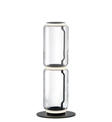 Illuminazione - Lampade da terra - Lampada da posa Noctambule Cylindre n°2 - / LED - Ø 25 x H 95 cm di Flos - H 95 cm / Transparent - Acciaio, Ghisa di alluminio, vetro soffiato