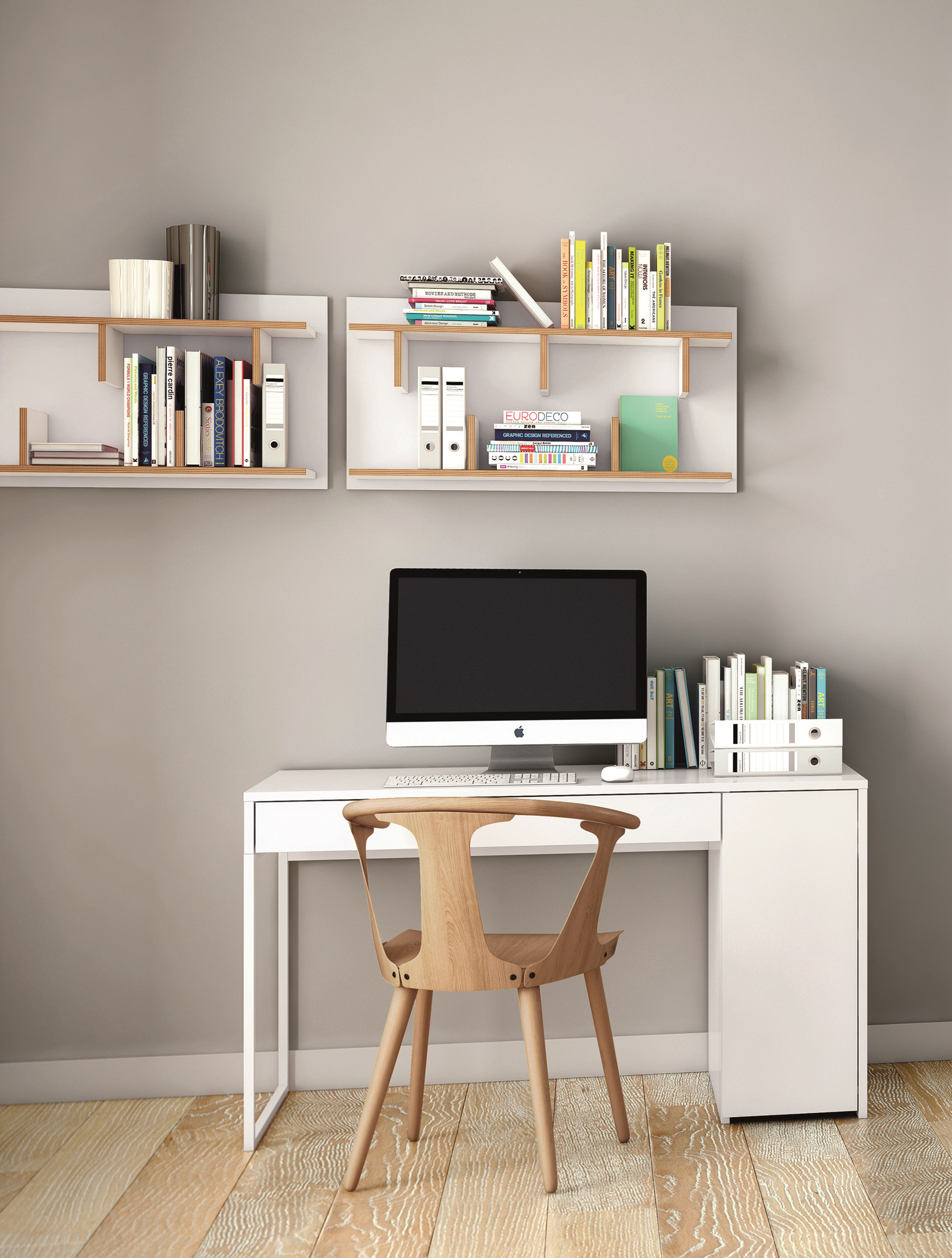 POP UP HOME Rack Shelf - White/Natural wood | Made In Design UK