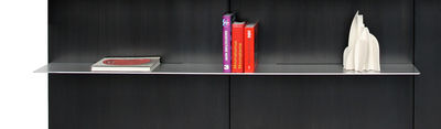 Furniture - Bookcases & Bookshelves - iWall Bookcase - flat shelf - L 158 cm by Zeus - Silver - Painted steel