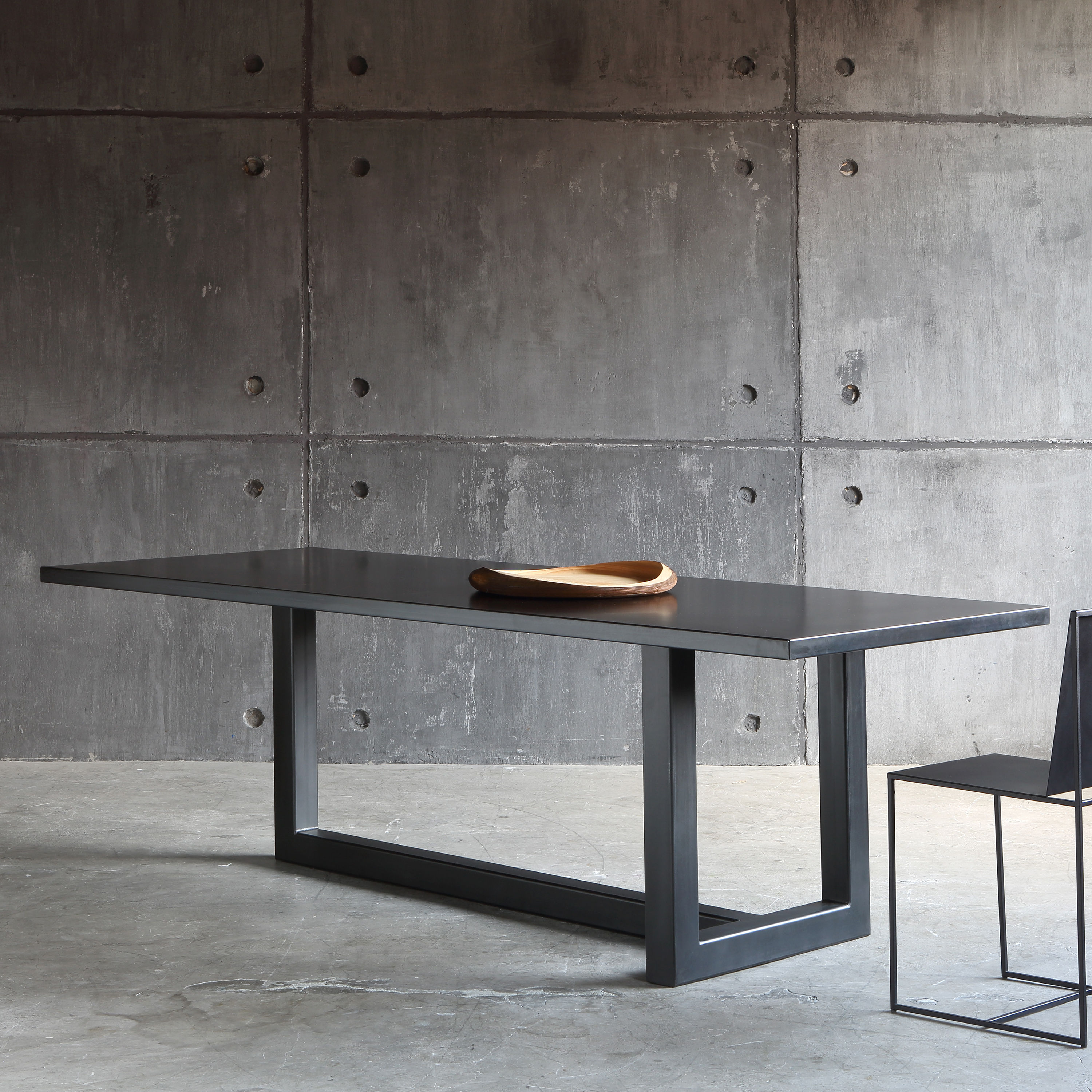 rechteckiger Tisch Augustin von Zeus In Design - kupfer-schwarz schwarz Made 