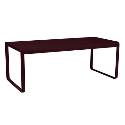 Fermob - Table rectangulaire Bellevie en Métal, Aluminium - Couleur Rouge - 128.06 x 128.06 x 74 cm 