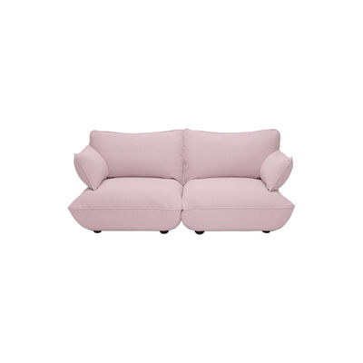 Canapé 3 places Rose Tissu Moderne Confort Promotion