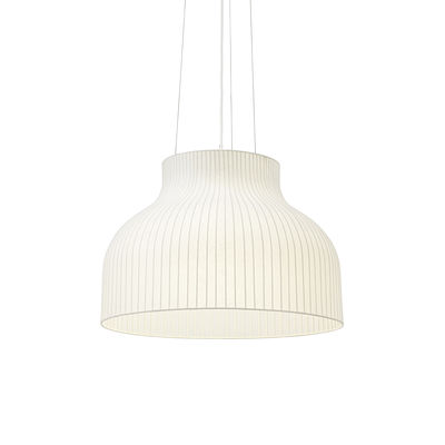 Illuminazione - Lampadari - Sospensione Strand Open - / Ø 60 cm - Resina cocon di Muuto - Bianco - Acciaio, Resina cocoon