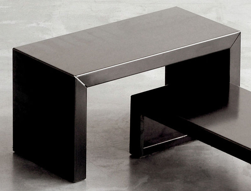 Furniture - Coffee Tables - Small Irony Coffee table metal black - Zeus - L68 x H 35 cm - Phosphated steel