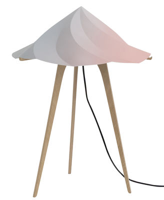 Luminaire - Lampes de table - Lampe à poser Chantilly Large / H 65 cm - Moustache - Multicolore - Multiplis de chêne, Polypropylène recyclé