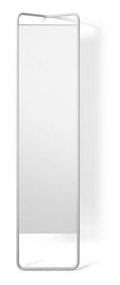 Déco - Miroirs - Miroir sur pied Kaschkasch / à poser - L 42 x H 175 cm - Menu - Blanc - Aluminium laqué, Verre
