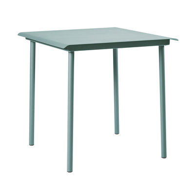 Tolix - Table carrée Patio en Métal, Acier inoxydable - Couleur Vert - 84.9 x 84.9 x 75 cm - Designe