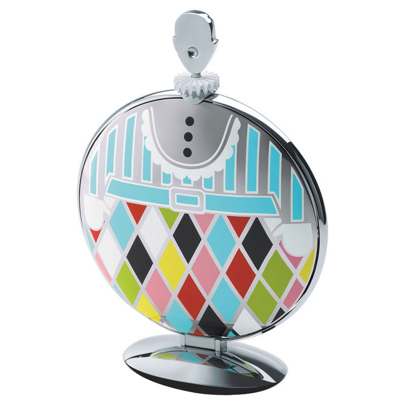 Tableware - Trays and serving dishes - Fatman Tray multicoloured metal Folding Cake stand/Table centerpiece - Alessi - Mirror polished stainless steel & Multicolored - Steel