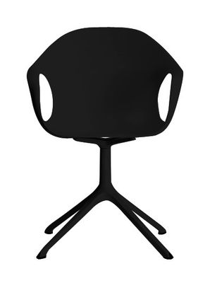 Furniture - Chairs - Elephant Trestle Armchair - Plastic shell & metal legs by Kristalia - Black - Lacquered polyurethane